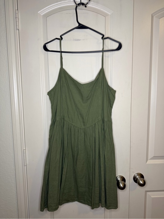 aerie Dresses & Skirts - aerie Olive Green Spaghetti Strap Sundress